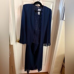 Vintage R&M Richards Navy Ensemble with Jacket 18 Nice!! Formal Mother of the